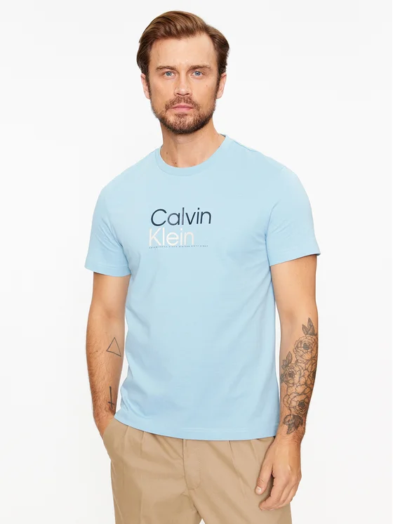 Calvin Klein T-Shirt K10K111841 Blau Regular Fit