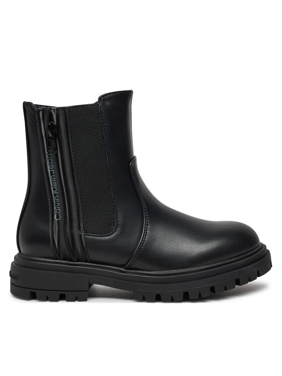 Calvin Klein Jeans Īsie zābaki Chelsea Boot V3A5-81019-1355 S Melns