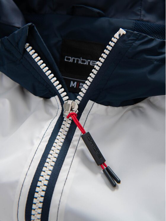 Ombre Ombre Kurtka przejściowa OM-JANP-0228 Granatowy Regular Fit