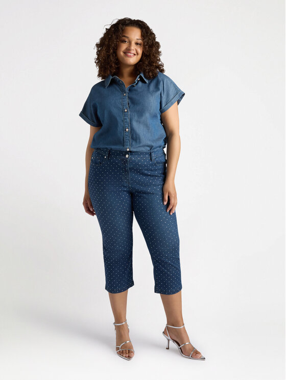 Fiorella Rubino Fiorella Rubino Jeansy P591T004866N024 Niebieski Cropp Fit