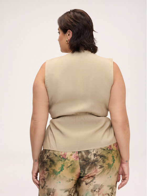 Fiorella Rubino Fiorella Rubino Marynarka L009L000084N025 Kremowy Slim Fit
