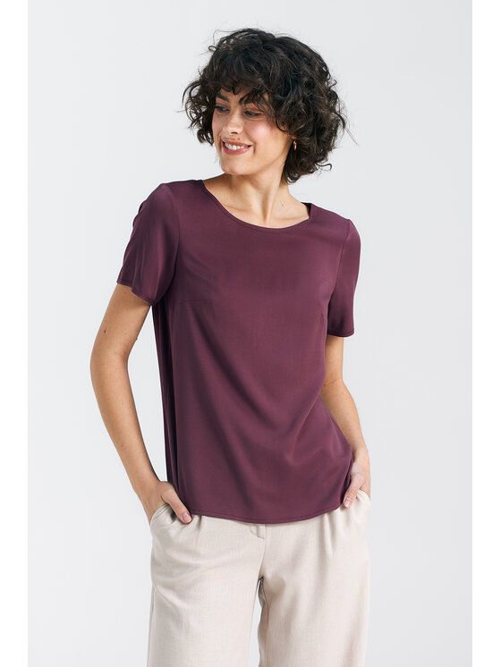 NIFE NIFE Halenka B185 Fialová Regular Fit