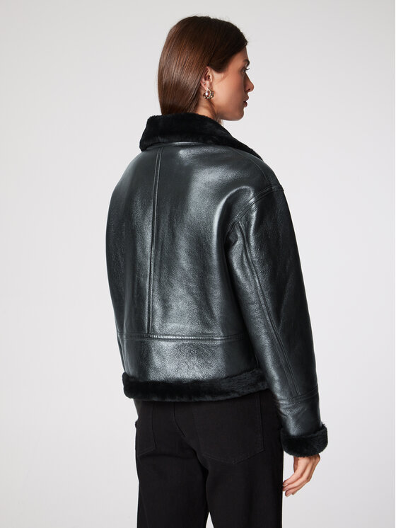 Cappotto in shearling Cortina Nero Regular Fit