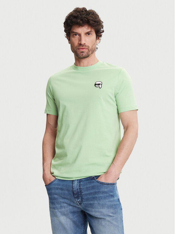 KARL LAGERFELD KARL LAGERFELD T-krekls 755710 552224 Zaļš Regular Fit