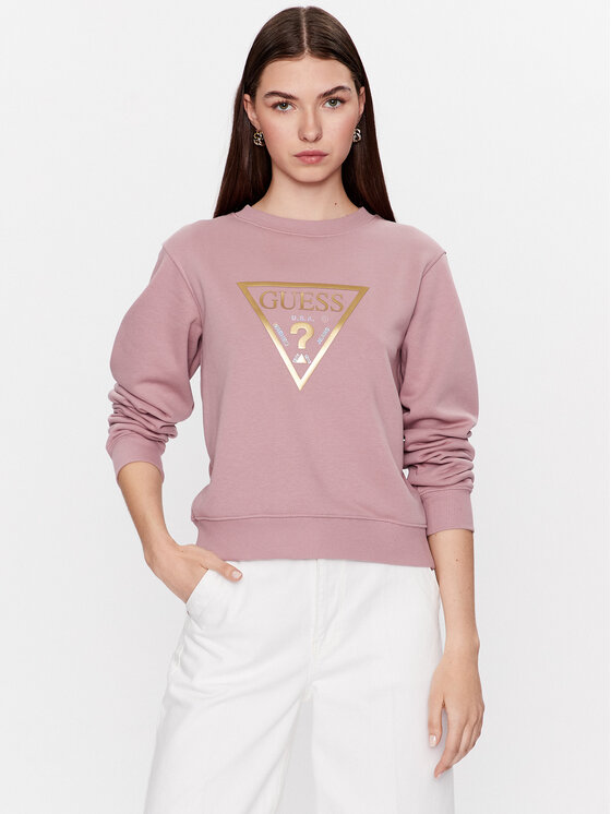 Guess Guess Світшот W3YQ12 K9Z21 Рожевий Regular Fit
