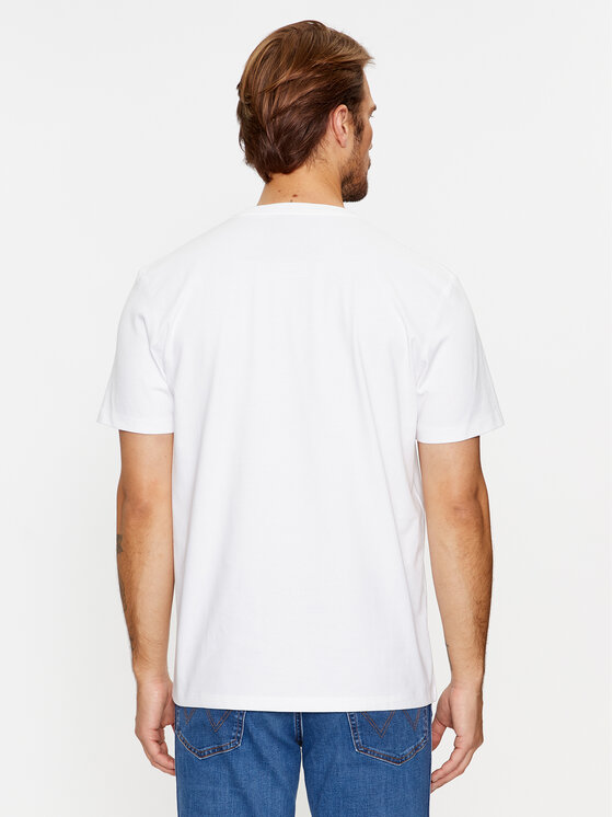 Wrangler Wrangler T-shirt Sign Off 112341126 Bianco Regular Fit