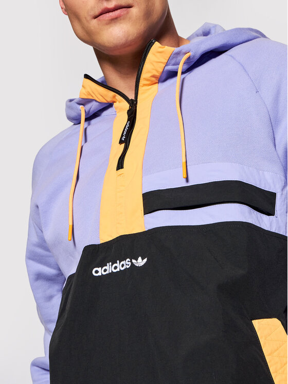 adidas Суитшърт Adventure Colorblock Mixed Material GN2366 Виолетов Regular  Fit • Modivo.bg