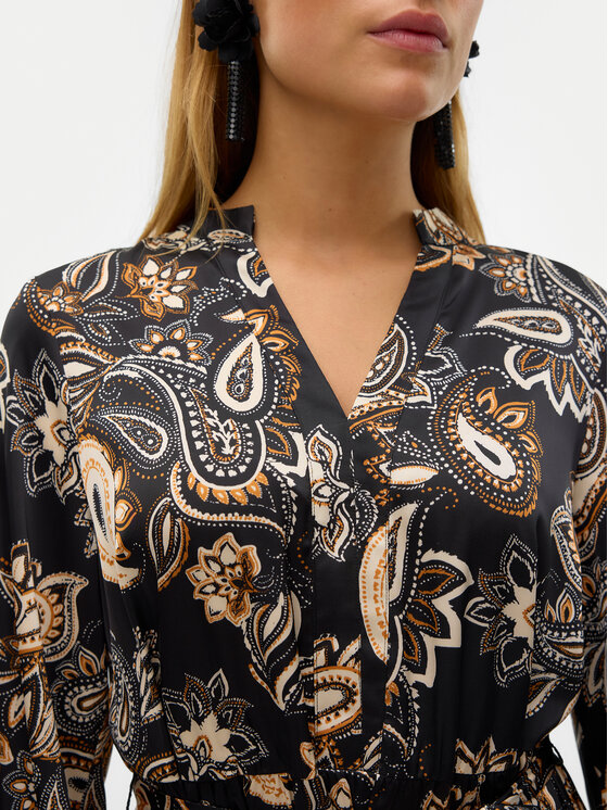 Vero Moda Vero Moda Φόρεμα πουκάμισο Thora 10320742 Μαύρο Regular Fit