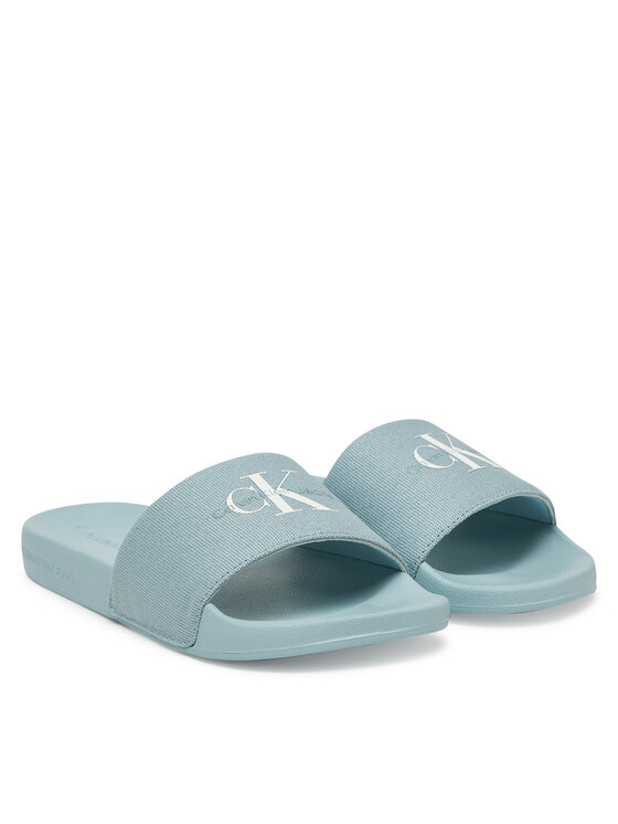 Calvin Klein Jeans Calvin Klein Jeans Klapki Slide Monogram Wn YW0YW01835 Niebieski