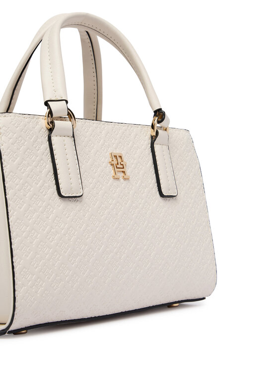 Tommy Hilfiger Tommy Hilfiger Дамска чанта Th Daily Mini Tote Mono AW0AW18416 Бял