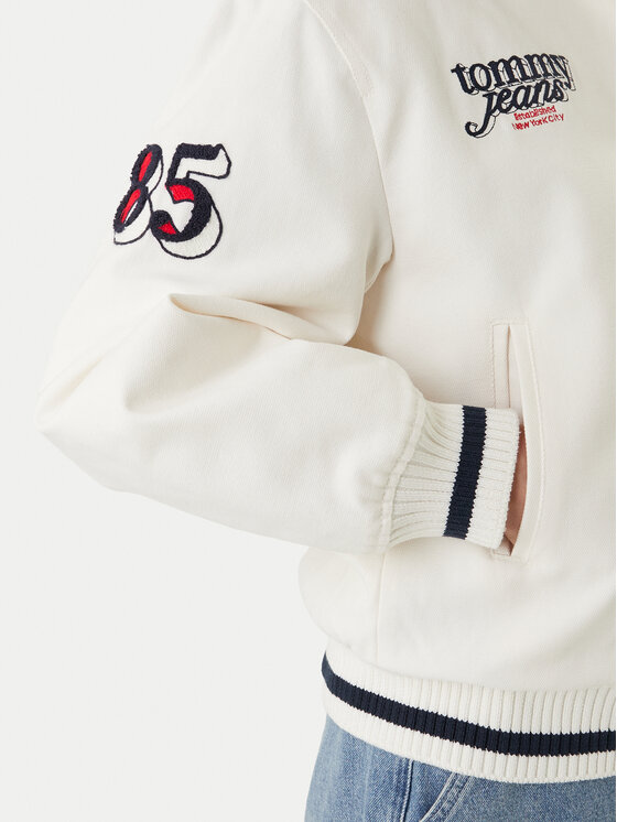 Tommy Jeans Tommy Jeans Bomber DW0DW22585 Bijela Relaxed Fit