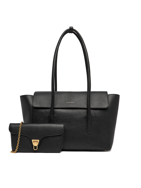 Coccinelle Coccinelle Handtasche T8A Coccinelle Double Beat E1 T8A 11 02 01 Schwarz