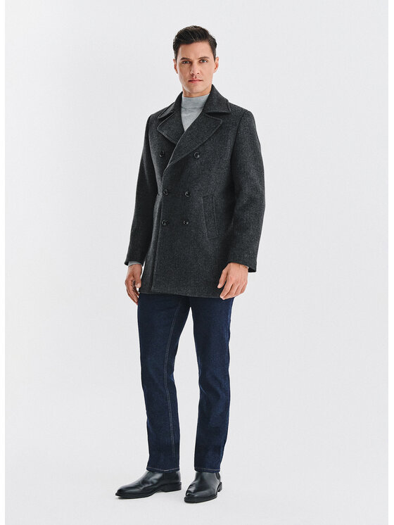 Pako Lorente Pako Lorente Płaszcz zimowy P25WF-7X-004 Szary Classic Fit