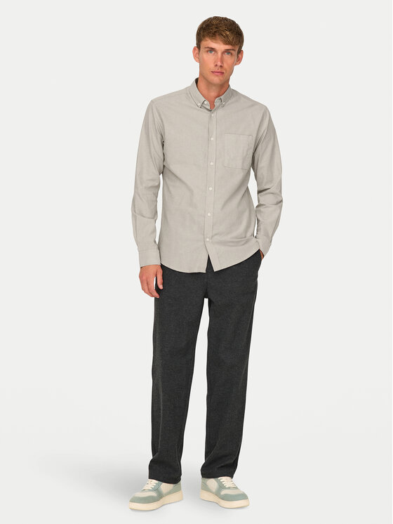 Only & Sons Only & Sons Marškiniai Alvaro 22006479 Smėlio Slim Fit