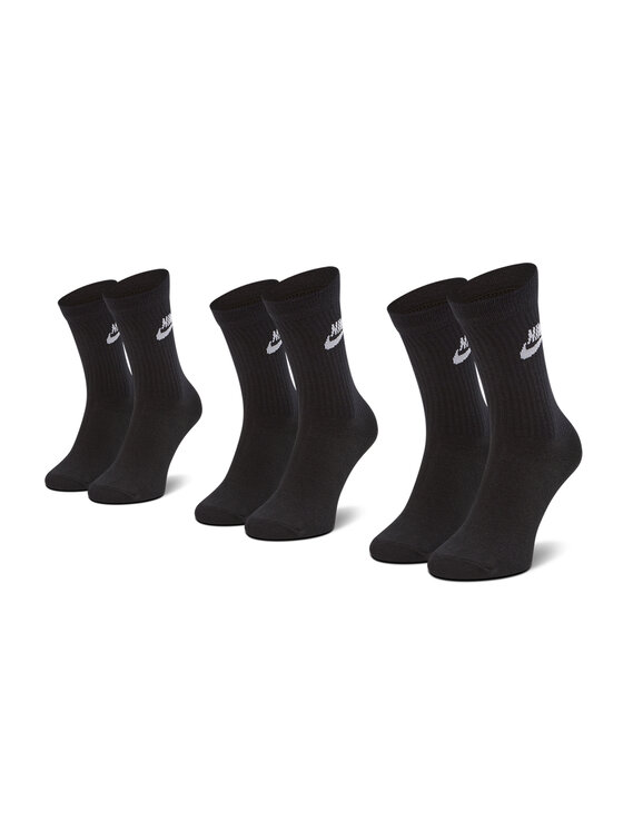 Nike Nike 3 pár uniszex hosszú szárú zokni SK0109 010 Fekete