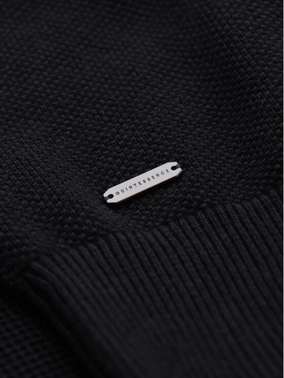 Ombre Ombre Polo OM-POSS-0178 Czarny Regular Fit