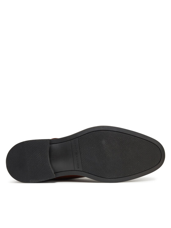 Tommy Hilfiger Tommy Hilfiger Pantofi Core Hilfiger Leather Shoe FM0FM05375 Maro
