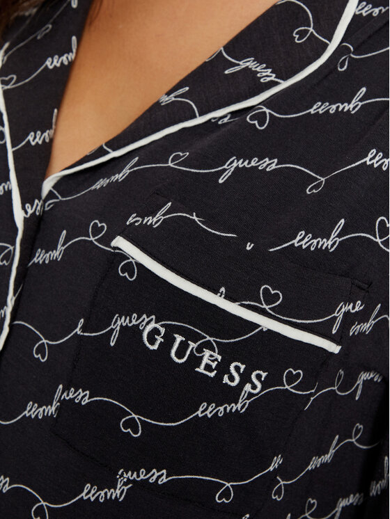 Guess Guess Pyžamo O5RX08 KCIN2 Černá Regular Fit