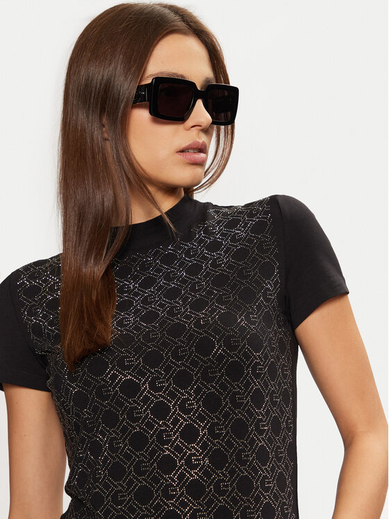 Guess Guess Póló W5RI15 J1314 Fekete Regular Fit