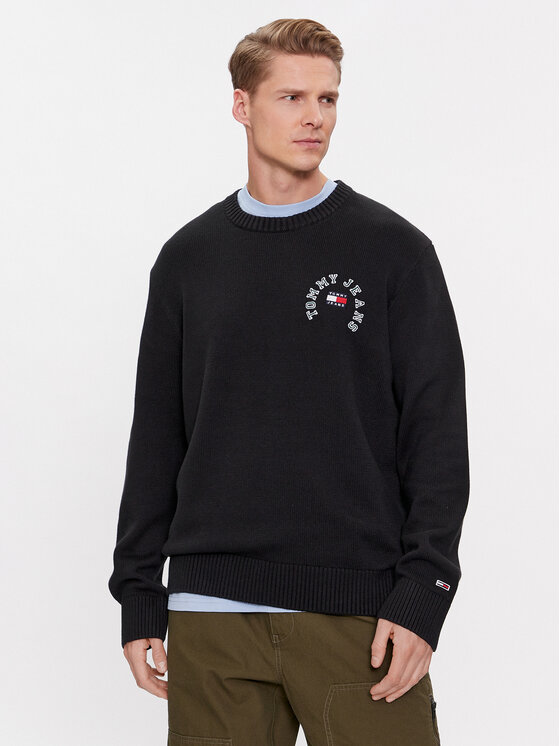 Tommy Jeans Tommy Jeans Светр Arched Graphic DM0DM16784 Чорний Relaxed Fit