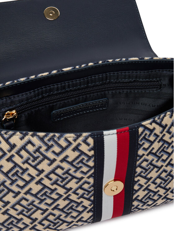 Tommy Hilfiger Tommy Hilfiger Handtasche Th Jacquard Ess Crossover AW0AW19066 Blau