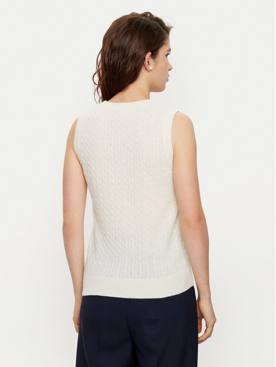 Tommy Hilfiger Tommy Hilfiger Prsluk WW0WW43956 Écru Regular Fit