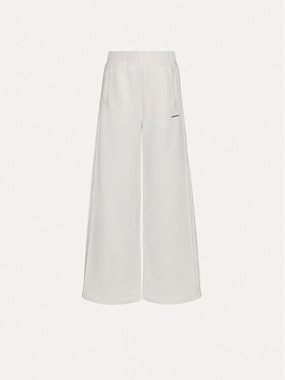 La Mania La Mania Spodnie dresowe TUCK Biały Basic Fit