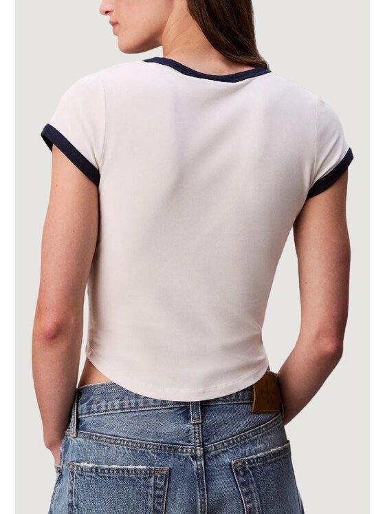 Calvin Klein Jeans Calvin Klein Jeans Canottiera SS PM C GRPHC SCP NK Bianco Casual Fit