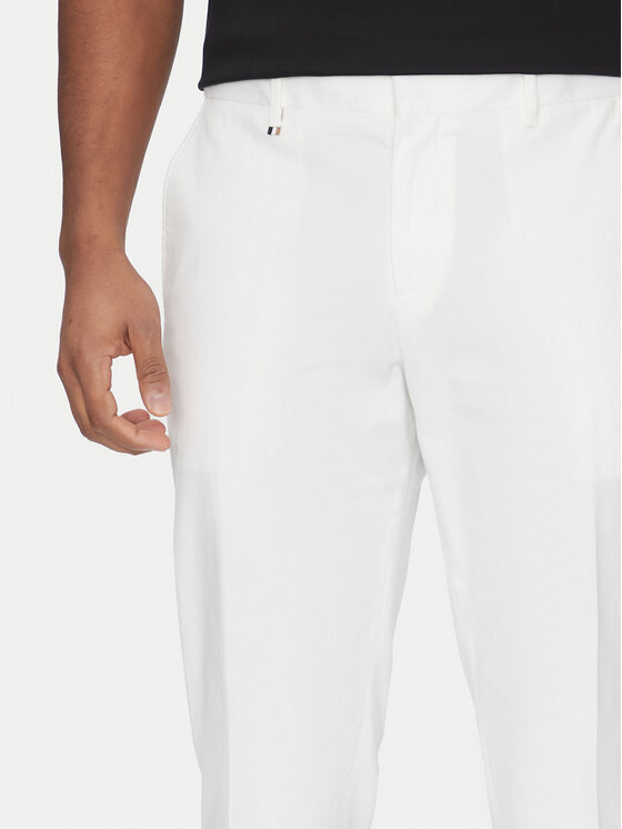 BOSS BOSS Pantaloni din material C-Genius 50534612 Alb Slim Fit