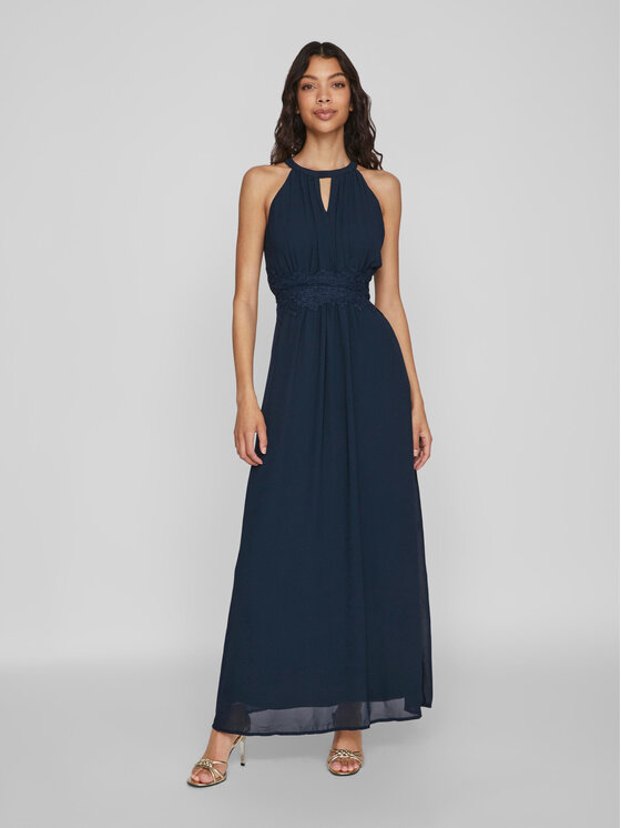 Vila Vila Abendkleid Milina 14052647 Dunkelblau Regular Fit