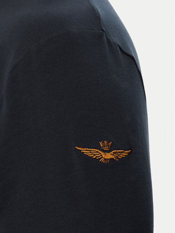 Aeronautica Militare Aeronautica Militare Тениска с дълъг ръкав 262TS2570UJ00641 Тъмносин Regular Fit