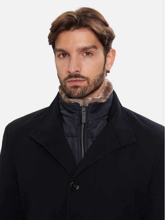 Bugatti Bugatti Преходно палто 821429-84220 Тъмносин Regular Fit