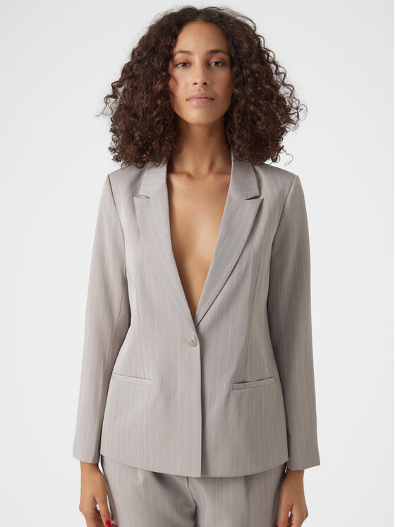 Vero Moda Vero Moda Marynarka Wendy 10301491 Szary Slim Fit