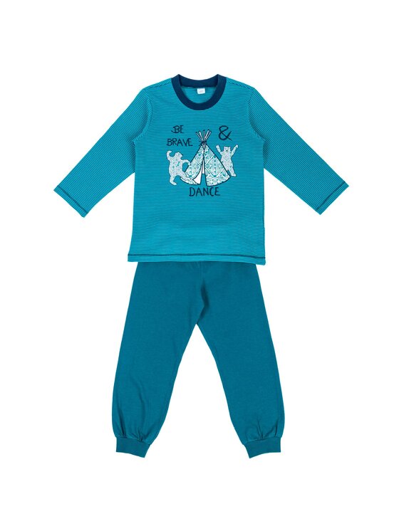 Kanz Kanz Piżama 1647008-3880 Niebieski Basic Fit