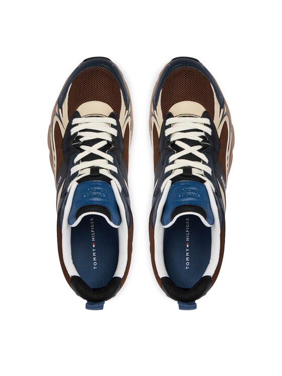 Tommy Hilfiger Tommy Hilfiger Sneakersy Outdoor Sneaker Tech Mix FM0FM05843 Brązowy
