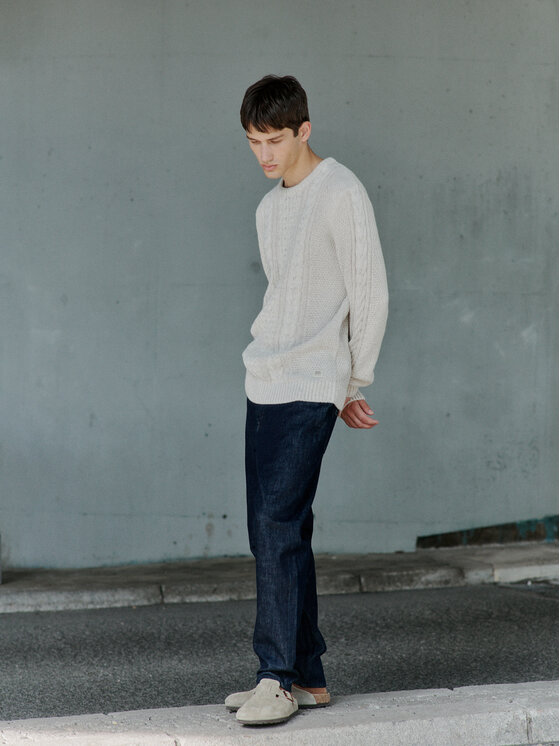 Blend Blend Pullover 20717439 Écru Regular Fit