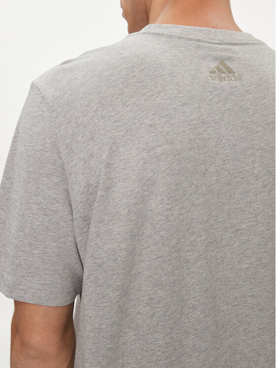 adidas adidas Tričko Essentials Single Jersey Linear Embroidered Logo T-Shirt IC9277 Sivá Regular Fit