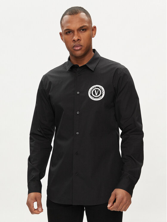 Versace Jeans Couture Košeľa 76GALYS1 Čierna Regular Fit