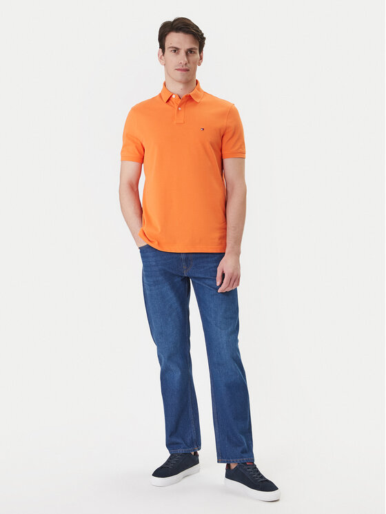 Tommy Hilfiger Tommy Hilfiger Polo majica 1985 MW0MW17770 Oranžna Regular Fit