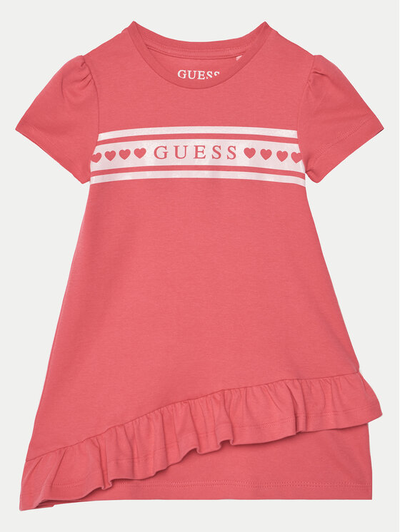 Guess Guess Každodenní šaty K5RK04 KA6W4 Růžová Regular Fit