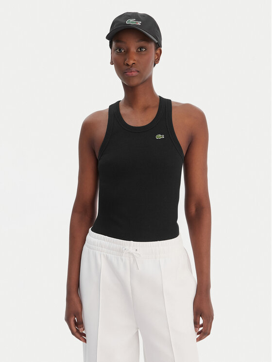 Lacoste Lacoste T-särk TF5388 Must Slim Fit