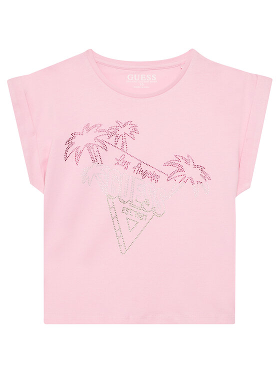 Guess T-Shirt J5GI32 K8HM4 Różowy Regular Fit