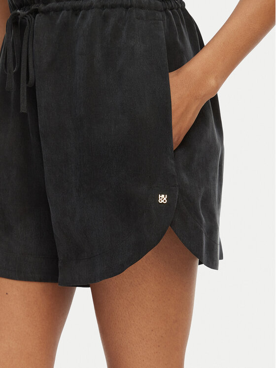 HUGO HUGO Pantaloncini di tessuto Hermione-1 50559554 Nero Loose Fit