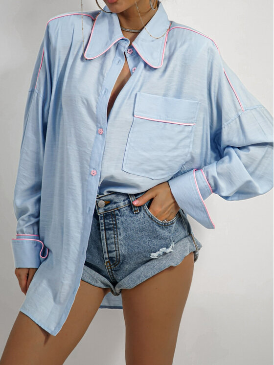 LilaLou LilaLou Košile Mimi Modrá Oversize