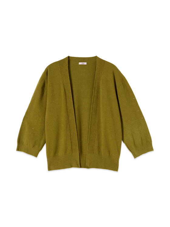 Oltre Oltre Kardigan M293E002202N035 Zielony Regular Fit
