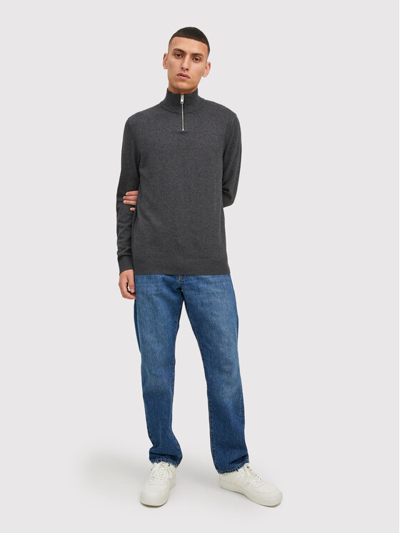 Jack&Jones Jack&Jones Džemper Emil 12189339 Siva Regular Fit
