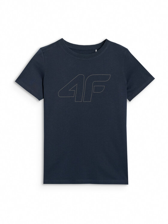 4F 4F T-Shirt BASIC+ Granatowy Oversize