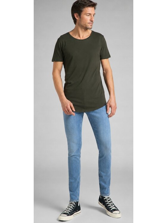 Lee Lee T-Shirt Shaped Tee Zielony Regular Fit
