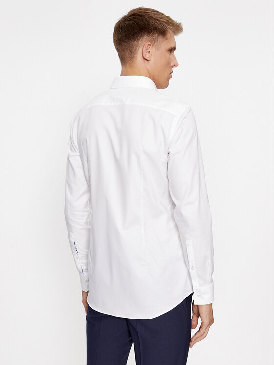 HUGO Hugo Marškiniai Koey 50500210 Balta Slim Fit