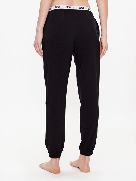 DKNY DKNY Pižamos kelnės YI2822635 Juoda Regular Fit